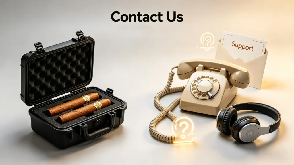 ProTravelHumidors customer support hero image with Explorer Series travel humidor